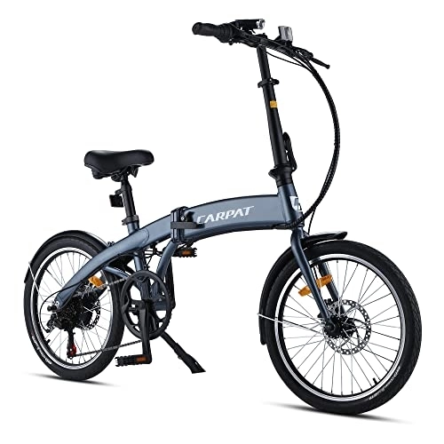 Elektrofahrräder : CARPAT SPORT Elektrofahrrad 20" Faltbike, 36V 250W 6.6AH Elektrisches Fahrrad Ebike, E-Bike Erwachsene Aluminum, 25 km / h