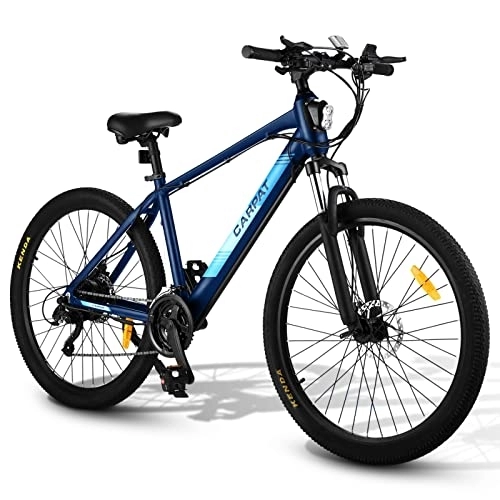 Elektrofahrräder : CARPAT SPORT Elektrofahrrad 27.5" 250W 36V 8.7AH Mountainbike, Elektrisches Fahrrad Ebike, 21 Gang, E-Bike Erwachsene Aluminum, 25 km / h, Blau