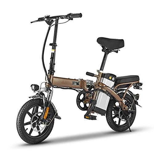 Elektrofahrräder : CHEZI Electric bicycleElektrofahrrad 48 V Lithium Batterie Erwachsene Falten Elektroauto Mini Compact Generation Fahren Reise Fahrrad Batterie Auto