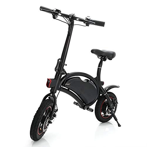 Elektrofahrräder : CHTOYS Faltbares elektrisches Fahrrad-Leichtgewichtler und Aluminium-E-Fahrrad 20 Meilen pro Stunde 12 Meilen-Strecken-elektrisches Fahrrad mit 350W starkem Motor und Lithium-Batterie 36V 6Ah