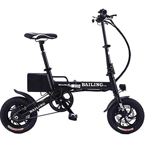 Elektrofahrräder : CJCJ-LOVE Folding Elektro-Bikes, 36V / 250W Removable 8Ah Lithium-Batterie, Faltbare E-Bike Elektro-Fahrrad Aluminium / Carbon Steel, Schwarz, 30km+8A