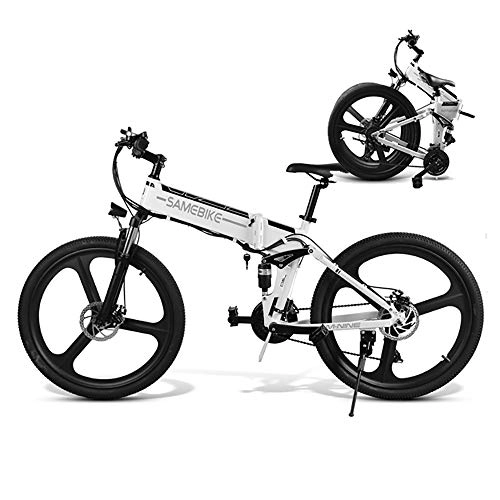 Elektrofahrräder : Coolautoparts Elektrofahrrad Ebike Mountainbike Klapprad 26 Zoll mit 48V Lithium-Akku 350 W Motor Shimano 21-Gang Scheibenbremse LCD-Messgerät ebike für Männer Frauen Erwachsene [EU Stock]