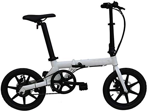 Elektrofahrräder : COUYY Elektrische Fahrräder für Erwachsene mit Stoßdämpfer, Urban Commuter Folding Elektro-Bike für Sport im Freien Radfahren Training und Pendel, Weiß