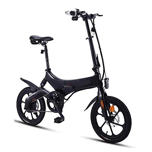 Elektrofahrräder : D&XQX Folding E-Bike, 14 Zoll Elektro Assist Fahrrad, 36V * 10.2AH Aluminiumlegierung Ultra-Light und kleine Lithium-Batterien Mini-Fahrrad, Schwarz