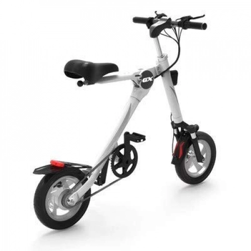 Elektrofahrräder : DBSCD 36 V Mini Elektrische Klappfahrrad für Erwachsene Lithium-Batterie 5 Steuer Auto Zweirad Tragbare Reise Batterie Auto Led-Beleuchtung Kann Gewicht 150 KG Weiß