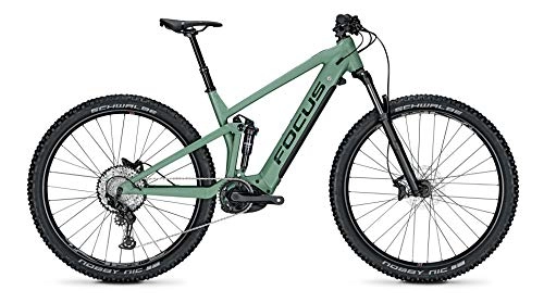 Elektrofahrräder : Derby Cycle Focus Thron² 6.8 Bosch Fullsuspension Elektro Mountain Bike 2021 (XL / 50cm, Mineral Green)