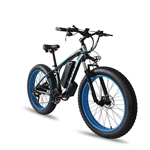 Elektrofahrräder : DFERTG E Bike，e-Bike，26-Zoll-Elektrofahrräder Für Erwachsene，elektrofahrräder，elektrofahrrad，ebike Mountainbike，e Bike Damen，e Herren，Electric Bike，ebike(Color:Blau), 26 inches