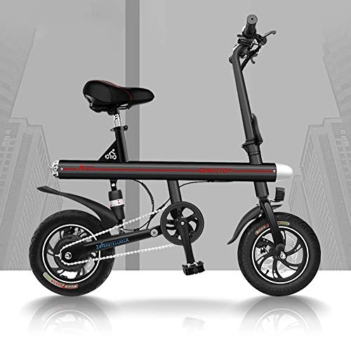 Elektrofahrräder : DODOBD 12" E-Bike Faltrad 18kg Klapprad, 12 Zoll Reifen 48V Intube-Akku E-Bike Fahrrad Elektrisches faltbares Mit Nachtlauflichtern