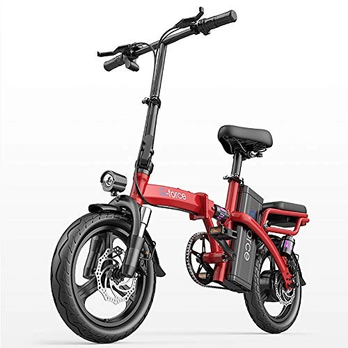 Elektrofahrräder : DODOBD 14"400W 48V E-Bike Klapprad MIT / Gepäckträger Abnehmbare Lithium-Batterie Fahrrad Moped Elektro-Mountainbike Leistungsstarker Motor Aluminiumrahmen