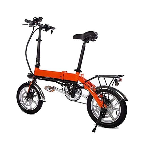 Elektrofahrräder : E-Bike, City-E-Bike 36V 5Ah Elektrofahrrad Alu Hinterradmotor 250W Reifengröße: 14 Zoll und Scheibenbremsen Vorne und Hinten - Wiegt nur 23 kg, Ue