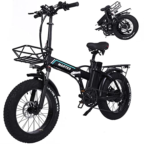 Elektrofahrräder : E Bike Fat Reifen 20"* 4" Mit 48V 15Ah Lithium-Ionen-Akku, E-Bike für Herren, Long Range City Mountain Bicycle