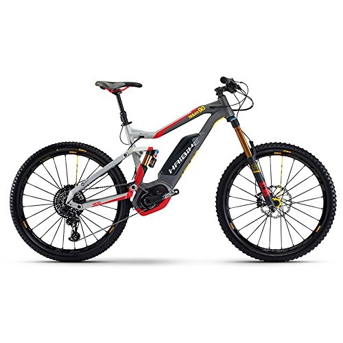 Elektrofahrräder : E-Bike Haibike XDURO NDURO 9.0 27, 5' 8-G EX1 Bosch Performance CX, Rahmenhhen:43, Farben:Silber / Rot / Gelb / Schwarz matt