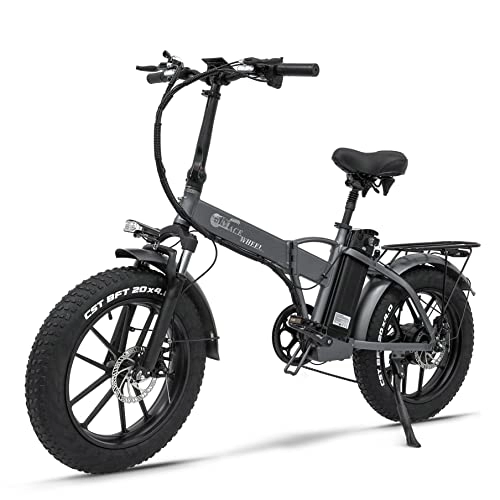 Elektrofahrräder : E-Bike Klapprad 20 Zoll, Ebike E-MTB für Herren Erwachsene mit Detachable Battery 48V 17AH, Brushless Motor, Max Speed 25kmh, Shimano 7 Gang-Schaltung Elektrofahrräder