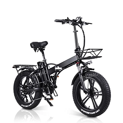 Elektrofahrräder : E-Bike Klapprad 20 Zoll Elektrofahrrad, 48V 15Ah Lithium-Akku, Faltbares City Mountain Bicycle für Erwachsene Herren und Damen (one-Piece Wheel)