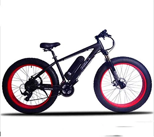 Elektrofahrräder : E-Bike Mountainbike Elektrische Schnee Fahrrad, 26-Zoll-Elektrofahrräder Fahrrad, 21 Geschwindigkeitsräume Reifen 350W Erwachsene Bikes LCD Flüssigkristallinstrument Radfahren Lithium Batterie Strand