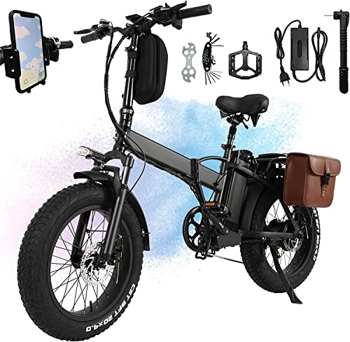 Elektrofahrräder : E-Bike, zusammenklappbar, großer Reifen, 20 x 4 Zoll, MTB, Fat Bike, Erwachsenenrad mit leistungsstarkem Motor, Akku 48 V, 15 Ah, Shimano mit 7 Gängen