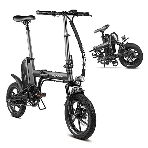 Elektrofahrräder : Eahora Rocket-1 Elektrisches Faltrad, 14 '' Elektrisches Fahrrad mit Entfernbarem Lithium-Ionen-Batterie-250W-Motor 36V 13Ah fr Erwachsene