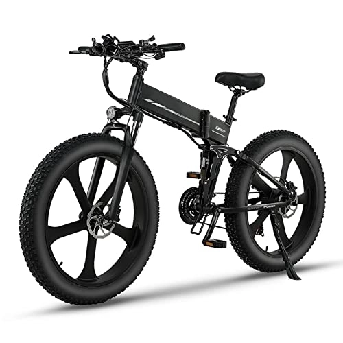 Elektrofahrräder : EBike Mountain Folding ebike 26 "Fat Tire Bike 1000 Watt ebike 4 8V 12.8ah. Lithiumbatterie 3. 1mph Elektrisches Schmutzrad Elektrische Fahrrad Elektroautos Fahrzeuge for Erwachsene ( Farbe : 1000W )
