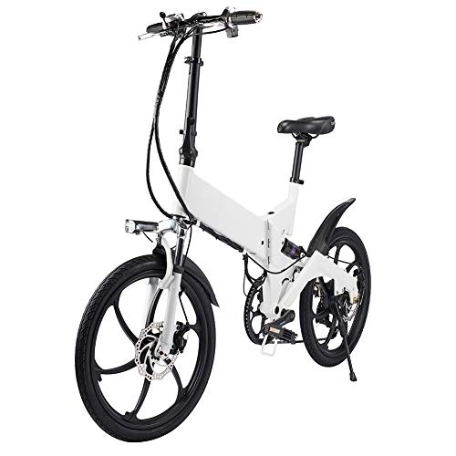 Elektrofahrräder : Electric Folding Bike 20 Zoll Erwachsenen Fahren Kleine Mini Zur Arbeit Reisen Lithium Batterie & Portable Faltbare Fahrrad