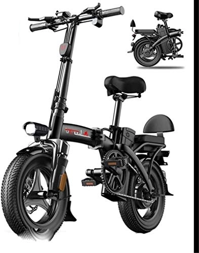 Elektrofahrräder : Elektrische E-Bikes, schnelle Elektrofahrräder für Erwachsene, zusammenklappbare Elektrofahrräder mit 36 V, 14 Zoll, Lithium-Ionen-Akku, für Radfahren im Freien, Reisen, Training und Pendeln