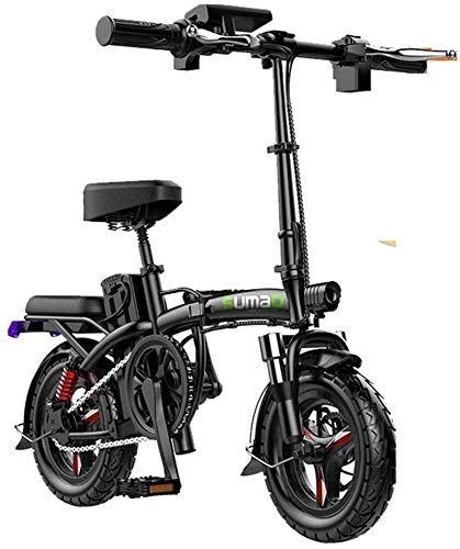 Elektrofahrräder : Elektrische E-Bikes, schnelle Elektrofahrräder für Erwachsene, zusammenklappbares Elektrofahrrad für Erwachsene, 14-Zoll-Elektrofahrrad / Pendler-E-Bike, Fahrstrecke 30–180 km, 48-V-Batterie, 3-Gang