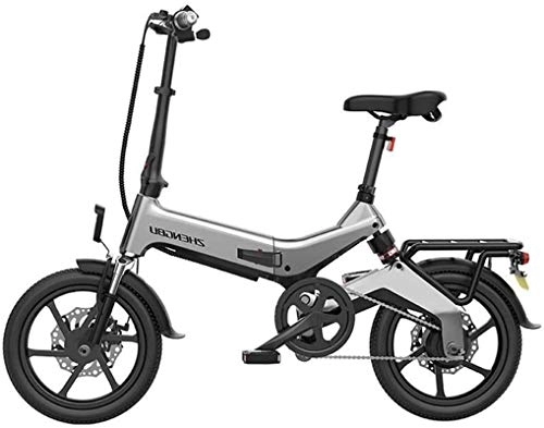 Elektrofahrräder : Elektrische E-Bikes, zusammenklappbares Elektrofahrrad, zusammenklappbares Elektrofahrrad E-Bike, leicht, 250 W, 36 V, Pendler-E-Bike mit 16-Zoll-Reifen und LCD-Bildschirm, tragbar, einfach zu vers