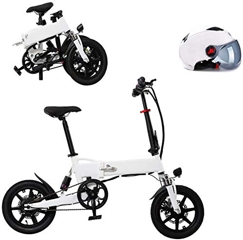 Elektrofahrräder : Elektro-E-Bikes, 14-Zoll-Elektro-Mountainbike, bürstenlos, 250 W, abnehmbare 36-V- / 7, 8-Ah-Lithiumbatterie, Doppelscheibenbremsen, Mountainbike-Mountainbike, Höchstgeschwindigkeit 25 km / h