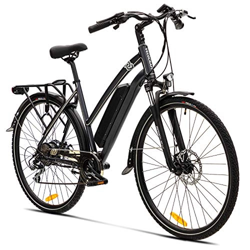 Elektrofahrräder : Elektrofahrrad E Bike VecoCraft Athena E-Bike Trekking Pedelec für Damen Herren, 28Zoll Urban Citybike, mit 36V 250W 13Ah Samsung Akku 25km / h 100km, Shimano 8-Gang Electric Bike