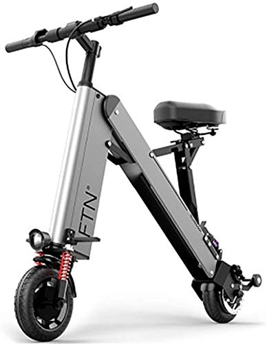 Elektrofahrräder : Elektrofahrrad, Elektro-Fahrrad, Folding Elektro-Bikes mit 350W 36V 8 Zoll, Cruise-Modus, Lithium-Ionen-Akku E-Bike for Outdoor Radfahren und Pendel, Fahrrad (Color : Grey, Size : 40KM)