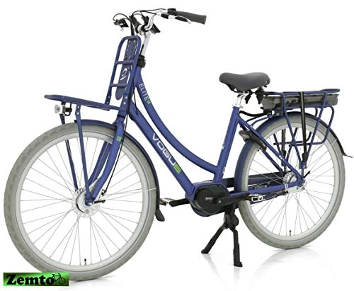 Elektrofahrräder : Elektrofahrrad Elite Plus 7 Gang Mittelmotor Jeansblau 50 cm