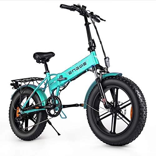 Elektrofahrräder : ENGWE 750W 20 Zoll Elektrofahrräder Mountain Beach Snowbike für Erwachsene Aluminium Elektroroller 7-Gang Gear E-Bike mit Aufladung 48V12.8A Lithiumbatterie(Grün)
