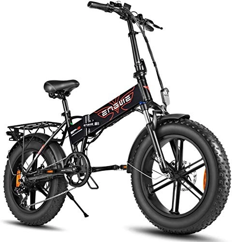 Elektrofahrräder : ENGWE 750W E-Bike 20 Zoll Mountain Beach Snowbike für Erwachsene Aluminium E-Bike 7-Gang Gear Elektrofahrräder mit Aufladung Abnehmbar 48V12.8A Lithium Batterie (Schwarz)