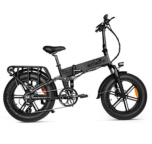 Elektrofahrräder : ENGWE Upgrade 500W 20 inch Fat Tire Electric Bicycle Mountain Beach Snow Bike for Adults, Aluminum Electric Scooter 8 Speed Gear E-Bike with Removable 48V12.8A Lithium Battery (Engine)