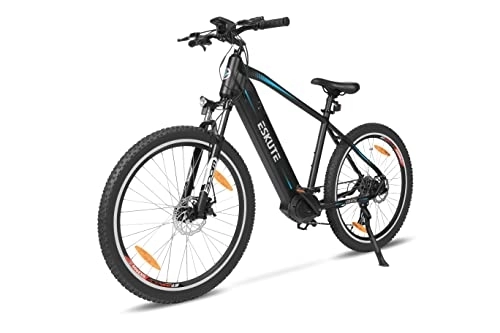 Elektrofahrräder : ESKUTE E-Bike Netuno Pro 27.5" E-Mountainbike Elektrofahrrad mit BAFANG Mittelmotor 250w M410, 36V / 12, 5Ah Samsung Cell Akku | Reisen mit E-Bike - entspannt genießen