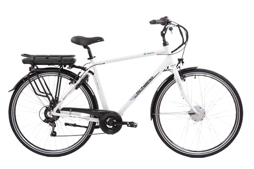Elektrofahrräder : F.lli Schiano E-Moon 28 Zoll Herren E-Bike mit 250W Motor und 7-Gang-Getriebe, in Weiss