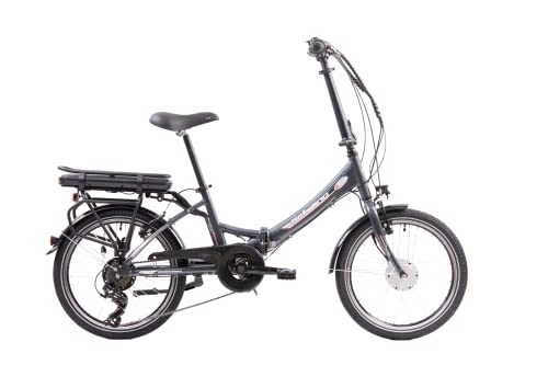 Elektrofahrräder : F.lli Schiano E-Star 20 Zoll Unisex-Adult klappbares E-Bike mit 250W Motor und 7-Gang-Getriebe, in Anthrazit