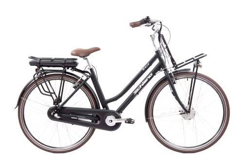 Elektrofahrräder : F.lli Schiano E-Ville 28 Zoll E-Bike mit 250W Motor und 3-Gang Shimano Nexus Nabenschaltung, in Schwarz