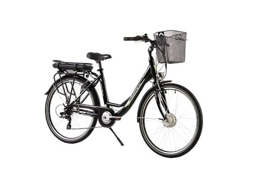 Elektrofahrräder : F.lli Schiano Unisex-Adult E-Moon E-Bike, Schwarz, 26 Zoll