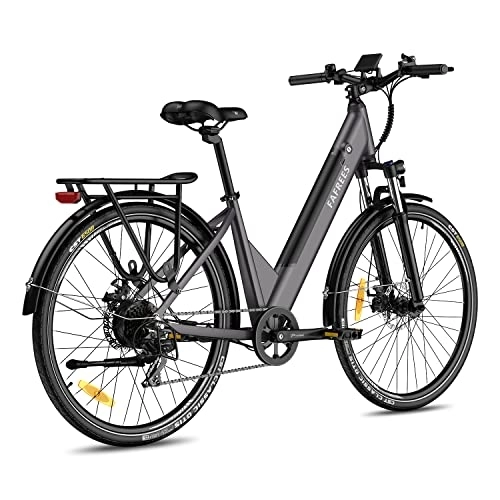 Elektrofahrräder : Fafrees [ Offiziell F28 PRO E Bike Mountainbike 27, 5 Zoll 14, 5Ah Akku 110km, 250W Elektro Fahrrad Erwachsene 25km / h Shimano 7S, Ebike 6km / h Gehilfe IP54, 3, 5 Zoll LCD Display mit App