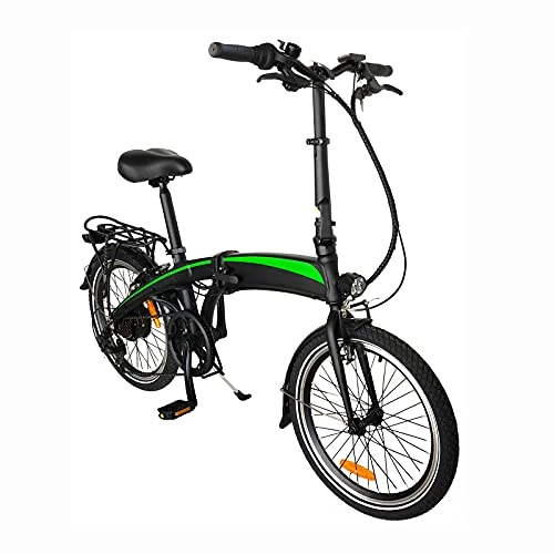 Elektrofahrräder : Faltbares Elektrofahrrad E-Bike für Erwachsene, 20'' Elektro-Pendlerfahrrad mit 7.5AH Abnehmbarem Lithium-Ionen-Akku, Schwarz