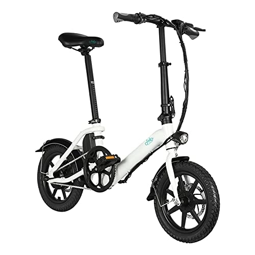 Elektrofahrräder : FIIDO D3 Pro Faltbares Elektrofahrrad – E-Bike wiederaufladbar und Pendeln für Männer und Frauen, Schnee, Strand, Berg, 36 V, 7, 5 Ah, 25 Km / h, 60 Km, 18 kg, 250 W, innerhalb von 5–7 Tagen (weiß)