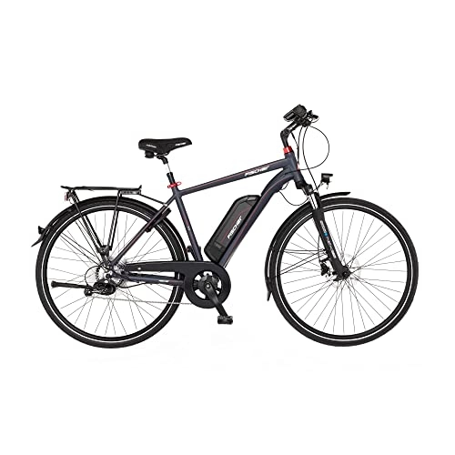 Elektrofahrräder : FISCHER Damen - Trekking E-Bike VIATOR 2.0, Elektrofahrrad, anthrazit matt, 28 Zoll, RH 44 cm, Heckmotor 45 Nm, 48 V Akku