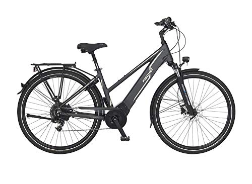 Elektrofahrräder : FISCHER Damen - Trekking E-Bike VIATOR 5.0i, Elektrofahrrad, grau matt, 28 Zoll, RH 49 cm, Brose Drive C Mittelmotor 50 Nm, 36 V Akku