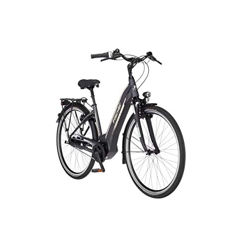 Elektrofahrräder : FISCHER E-Bike City CITA 5.0i, Elektrofahrrad, schiefergrau matt, 28 Zoll, RH 44 cm, Brose Drive C Mittelmotor 50 Nm, 36 V Akku im Rahmen