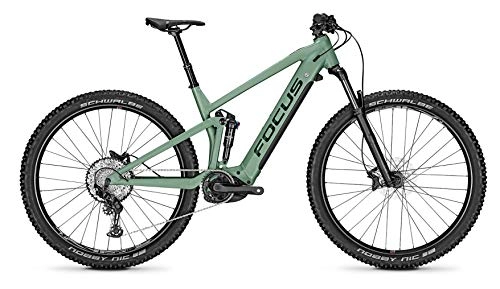 Elektrofahrräder : Focus Thron² 6.8 Bosch Trail & Touren Fullsuspension Elektro Mountain Bike 2020 (M / 44cm, Mineral Green)