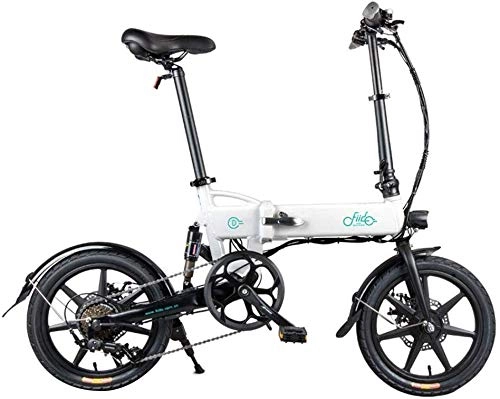 Elektrofahrräder : FreedomT Elektrofahrrad Faltbares e Bike 16 Zoll, Elektrisches Klappbar Ebike mit Lithium-Akku (36V 7.8Ah), 250W, Shimano 6 Gang-Schaltung, E-Bike Stoßdämpfer Mini Mountainbike, Weiß