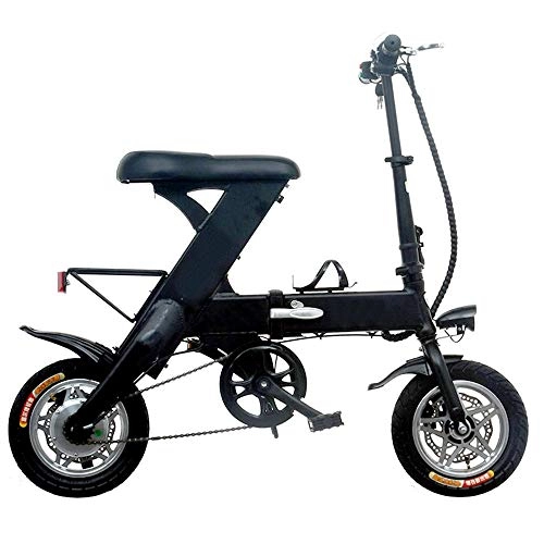 Elektrofahrräder : GEXING Zusammenklappbares Elektroauto 48V10Ah Lithiumbatterie, Hchstgeschwindigkeit 28 km / h, erwachsenes elektrisches Fahrrad mit Aluminiumrahmen (Color : Black)