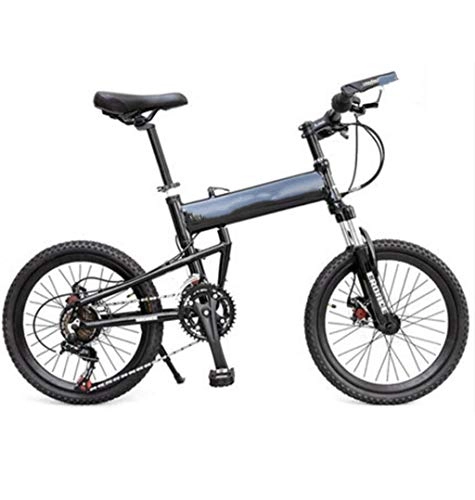 Elektrofahrräder : GHGJU Fahrrad 20 Zoll aluminiumlegierung klapp Mountainbike Erwachsene Geschwindigkeit Fahrrad BMX Geeignet for den tglichen Sport und Radfahren (Color : Black)