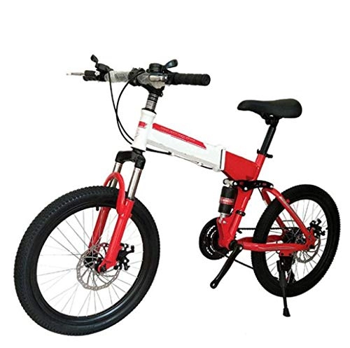 Elektrofahrräder : GHGJU Fahrrad 20-Zoll-Mountainbike Falten doppelte Stodmpfung Erwachsenen Studentenauto Geeignet for den tglichen Sport und Radfahren (Color : Red)