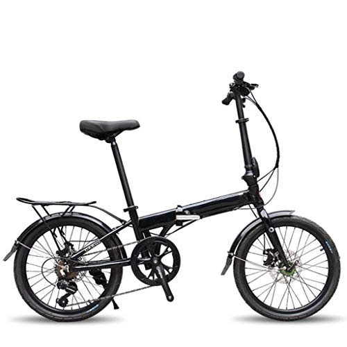 Elektrofahrräder : GHGJU Fahrrad aluminiumlegierung 20 Zoll faltrad Geschwindigkeit Fahrrad faltrad Mountainbike Geeignet for den tglichen Sport und Radfahren (Color : Black)